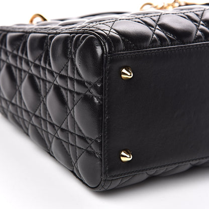 Christian Dior Lambskin Cannage Medium Lady Dior Black 8 of 12