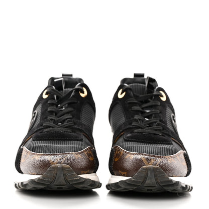 Louis Vuitton Suede Monogram Run Away Sneakers 37.5 Black 2 of 12