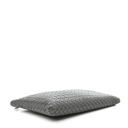 Bottega Veneta Nappa Intrecciato Flat Zip Biletto Pouch Light Grey 4 of 8