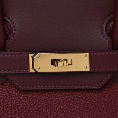 Hermes Taurillon Clemence Sombrero Birkin 30 Rouge H Rose Azalea 8 of 12