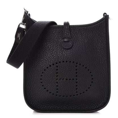 Hermes Taurillon Clemence Evelyne TPM Black 1 of 8