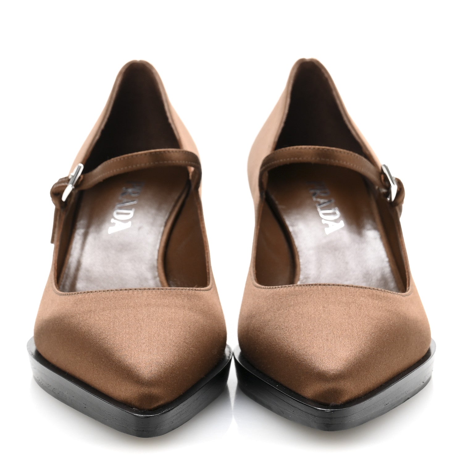 Prada Satin Mary Jane Pumps 36 Tobacco 3 of 11