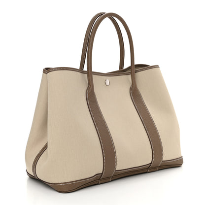 Hermes Twill D Negonda Garden Party 36 MM Tote Beton Etoupe 3 of 9