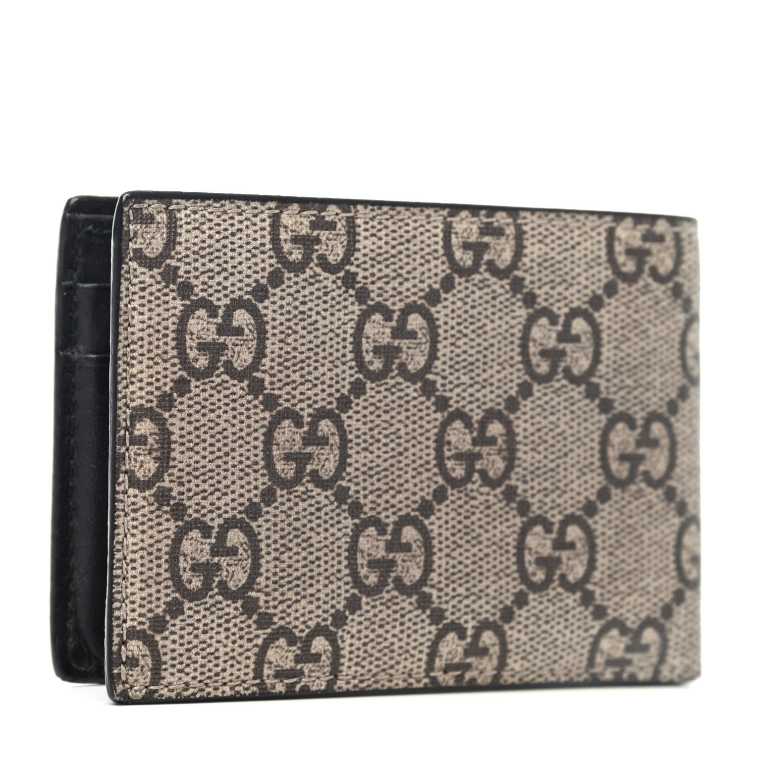 Gucci GG Supreme Monogram Tiger Bi-Fold Wallet Beige 2 of 4