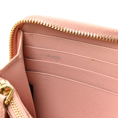 Prada Saffiano Metal Zip Around Wallet Orchidea 14 of 19