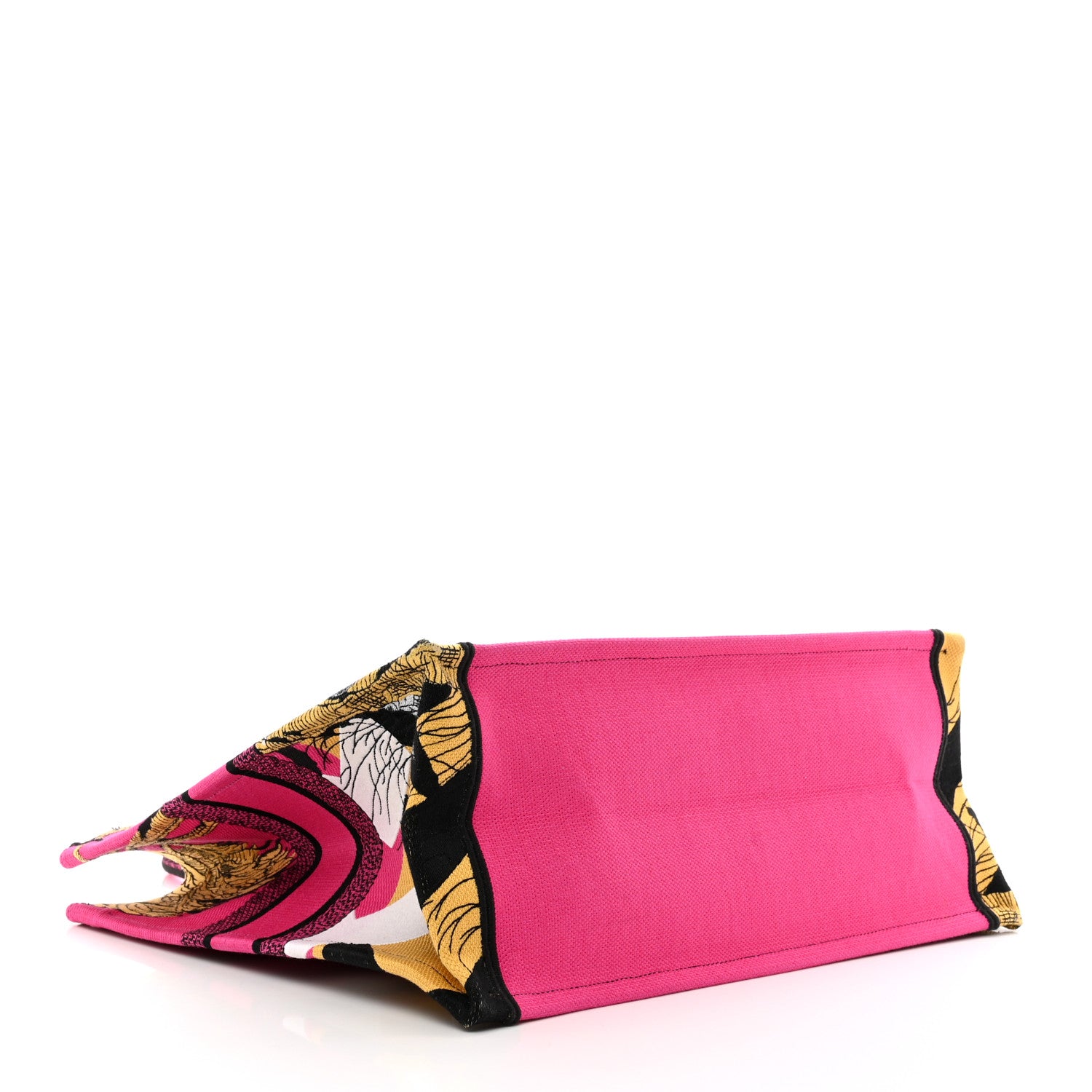 Christian Dior Canvas Embroidered Large Zoom Pop Toile de Jouy Book Tote Fuchsia Multicolor 4 of 11