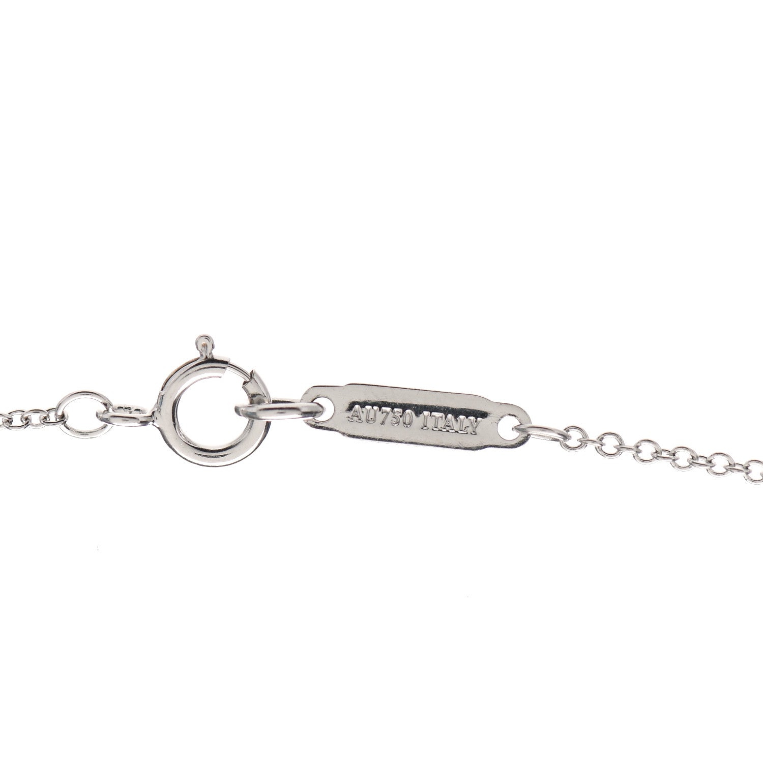 Tiffany 18K White Gold Diamond Small Atlas Open Pave Pendant Necklace 4 of 6
