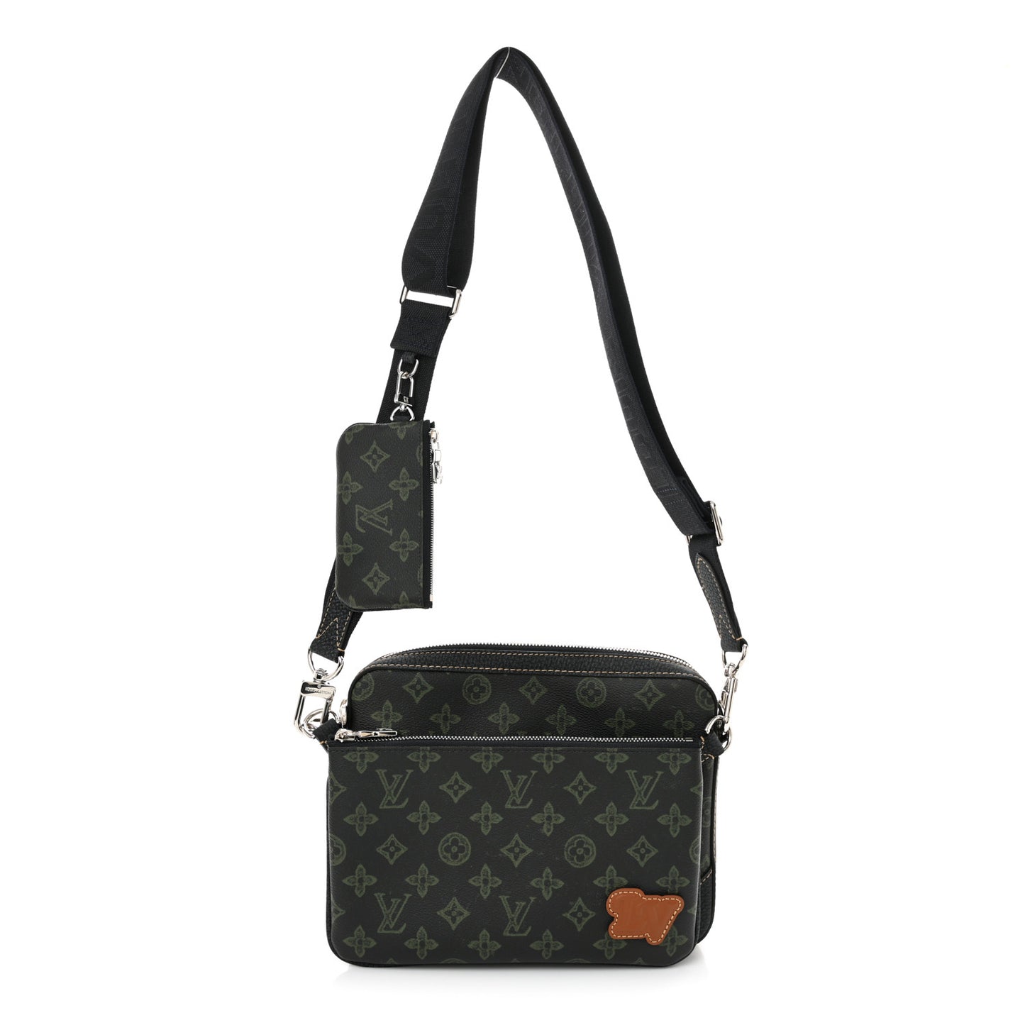 Monogram Trio Messenger Dark Green