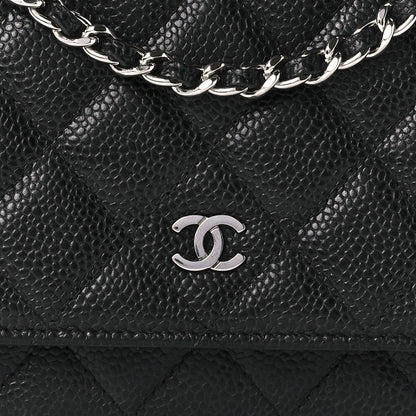 Chanel Caviar Quilted Wallet On Chain WOC Black 10 of 11