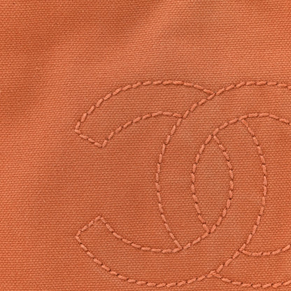 Chanel Lambskin Canvas CC Olsen Chain Small Shoulder Bag White Orange 8 of 16