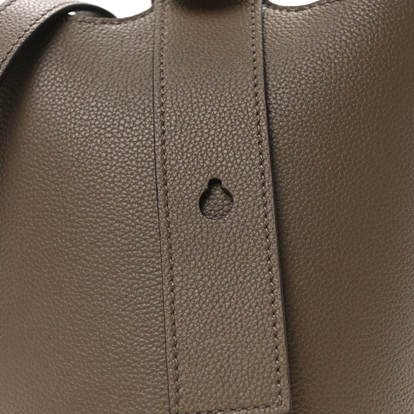 Soft Grained Calfskin Mini Pebble Bucket Bag Taupe