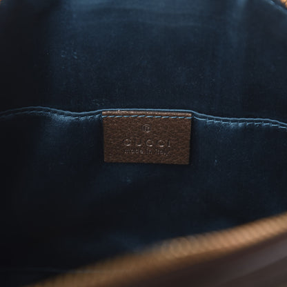 Gucci GG Supreme Monogram Textured Dollar Calfskin Web Small Ophidia Dome Shoulder Bag Beige Ebony New Acero 6 of 12