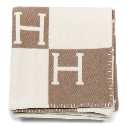 Hermes Wool Cashmere Avalon Blanket Ecru Camel 1 of 6