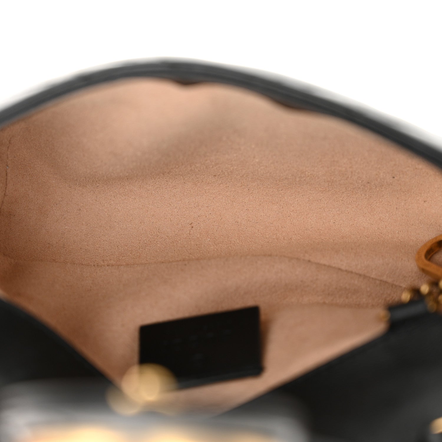Gucci Calfskin Matelasse Super Mini GG Marmont Shoulder Bag Black 5 of 13