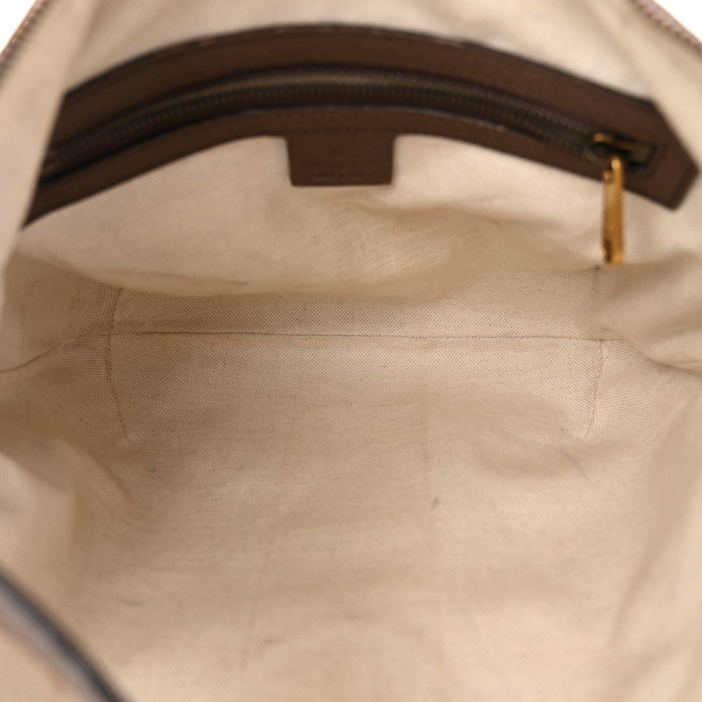 GG Supreme Monogram Web Small Ophidia Half Moon Hobo Brown