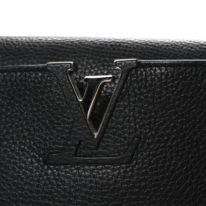 Louis Vuitton Taurillon Snakeskin Capucines MM Black 7 of 9