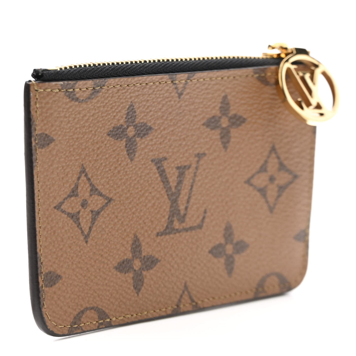 Reverse Monogram Zipped Romy Card Holder