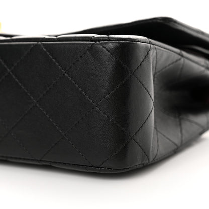 Chanel Lambskin Quilted Medium Double Flap Black 13 of 14