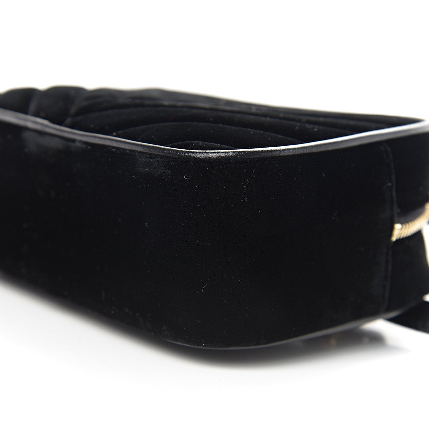 Velour Matelasse Monogram Lou Belt Bag Black