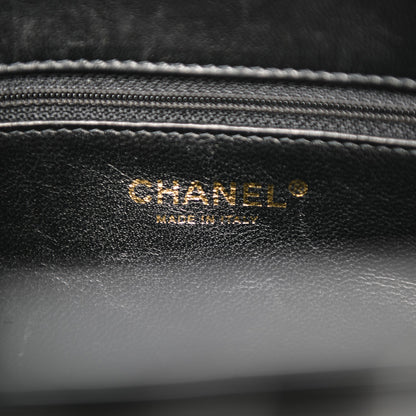 Chanel Patent Chocolate Bar Quilted Tote Black 6 of 7