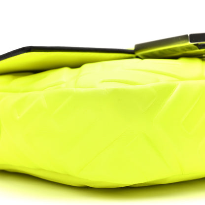 Fendi Nappa FF 1974 Embossed Mini Baguette Neon Yellow 10 of 10