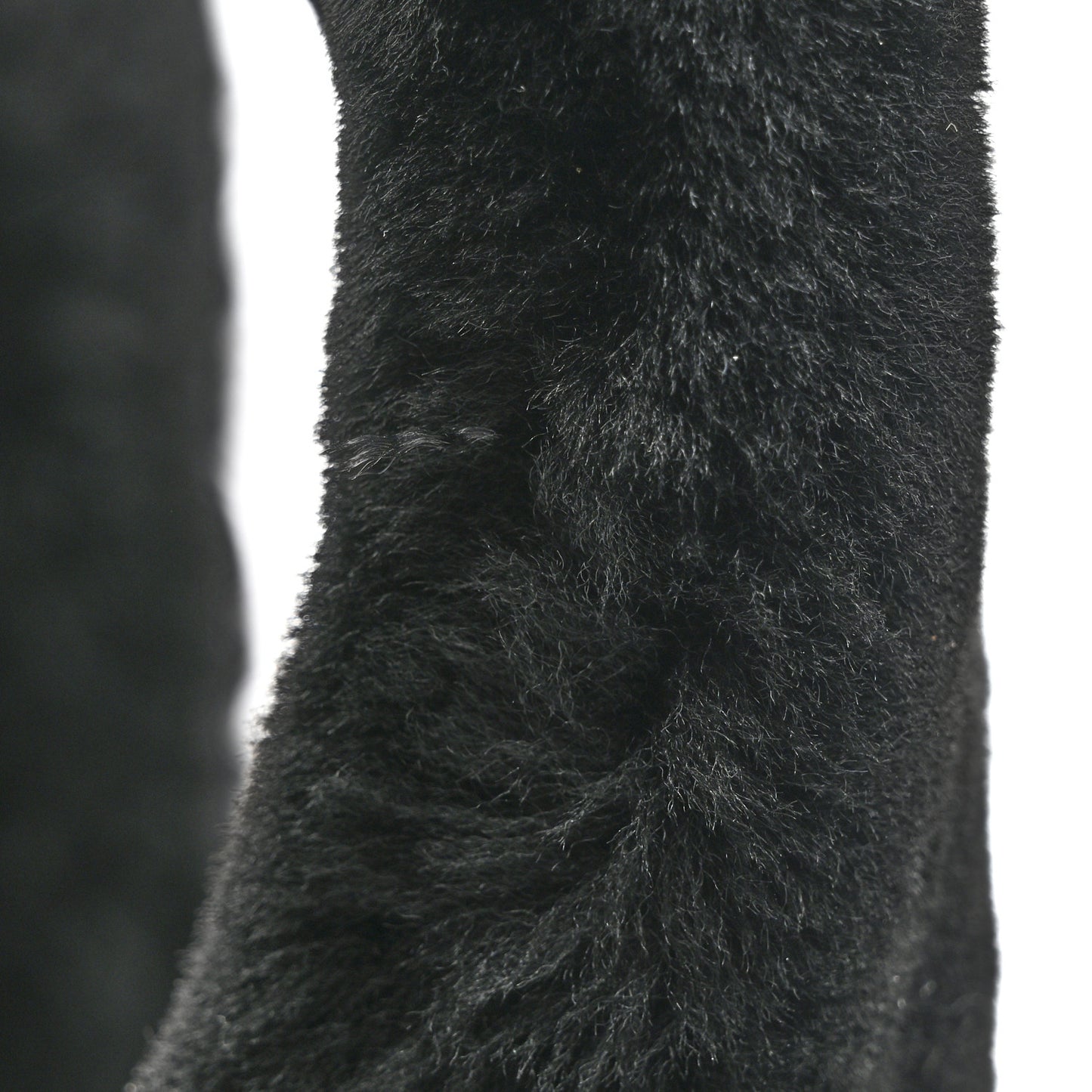 Lambskin Shearling CC Muff Flap Bag Black