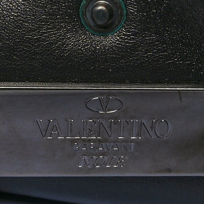 Valentino Garavani Nappa Rockstud Triple Zip Wristlet Pouch Black 8 of 14