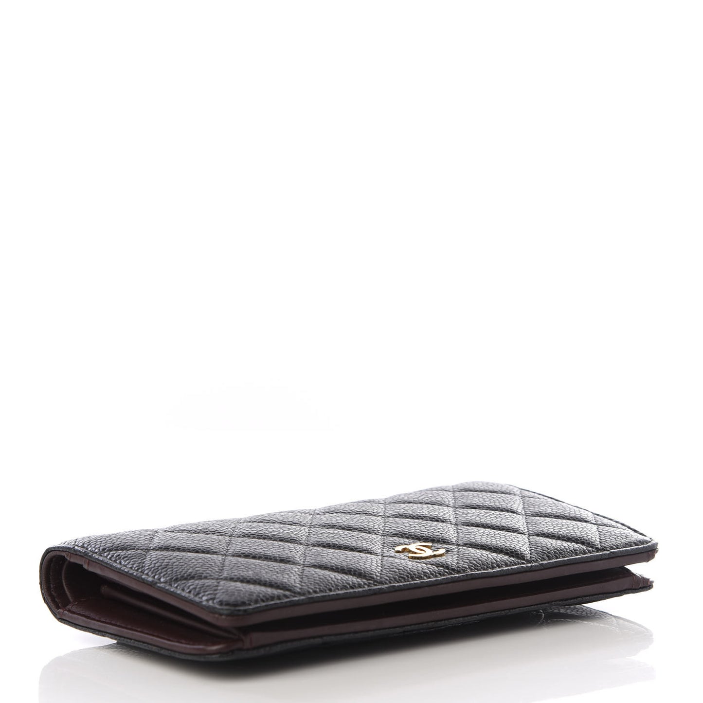Caviar Quilted Yen Wallet Black