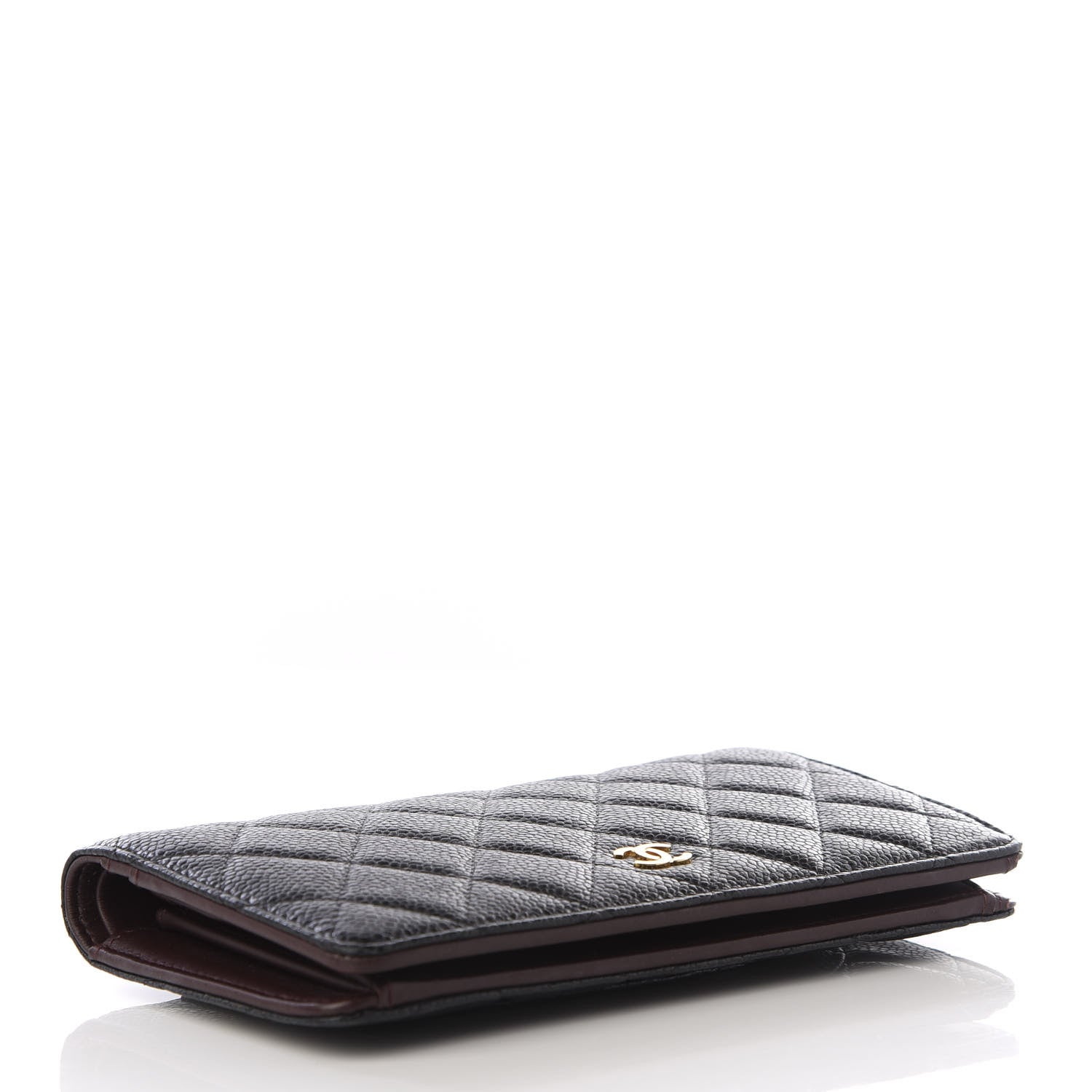 Chanel Caviar Quilted Yen Wallet Black 3 of 10