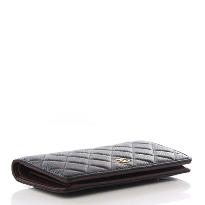 Chanel Caviar Quilted Yen Wallet Black 3 of 10