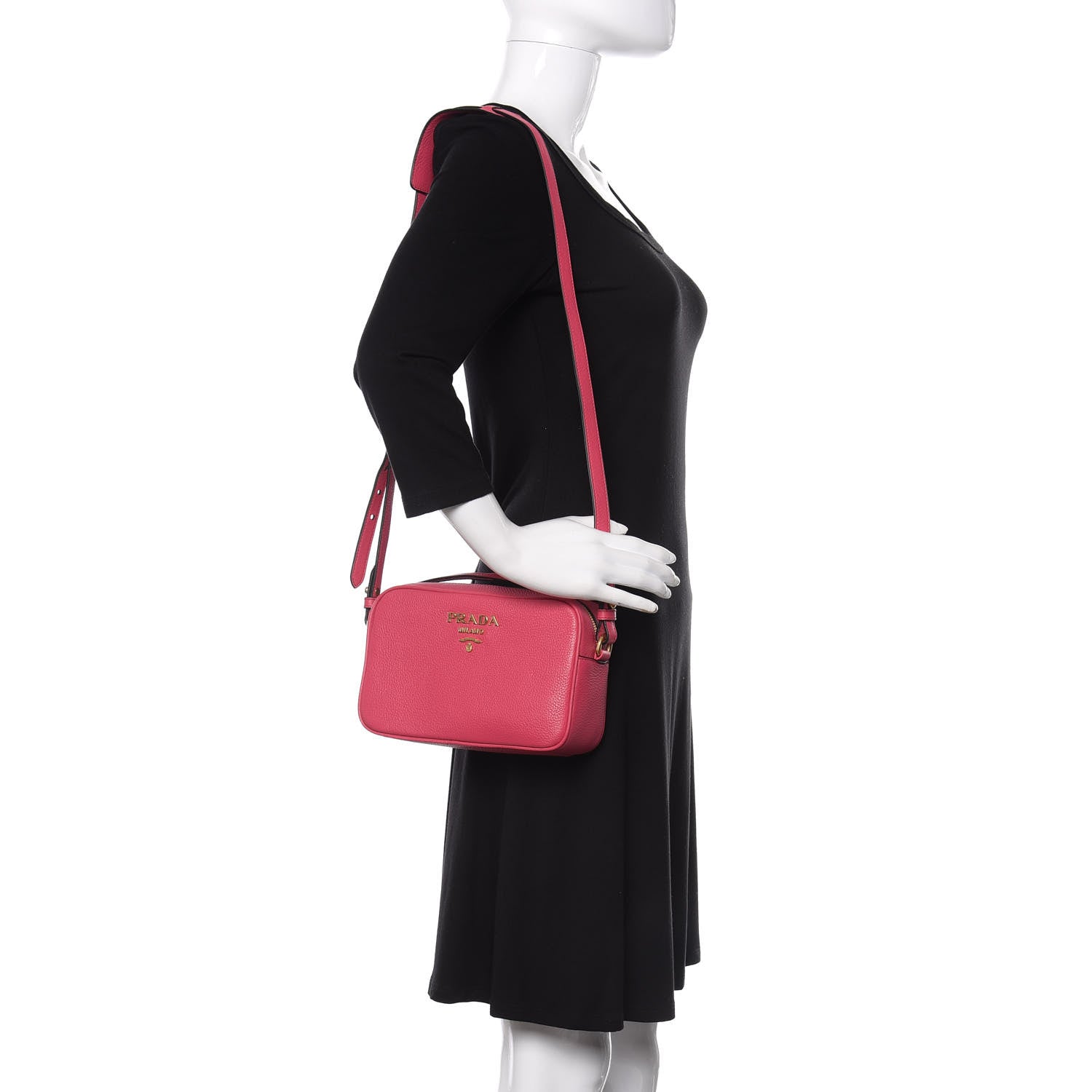 Prada Vitello Phenix Camera Bag Peonia 2 of 10