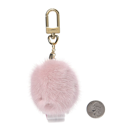 Louis Vuitton Resin Wood Mink Fur Vivienne Snowboard Bag Charm Key Holder 2 of 3