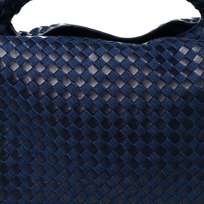 Bottega Veneta Denim Nappa Intrecciato Large Hop Abyss Indigo 7 of 9