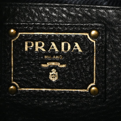 Prada Vitello Daino Shopping Satchel Black 6 of 9