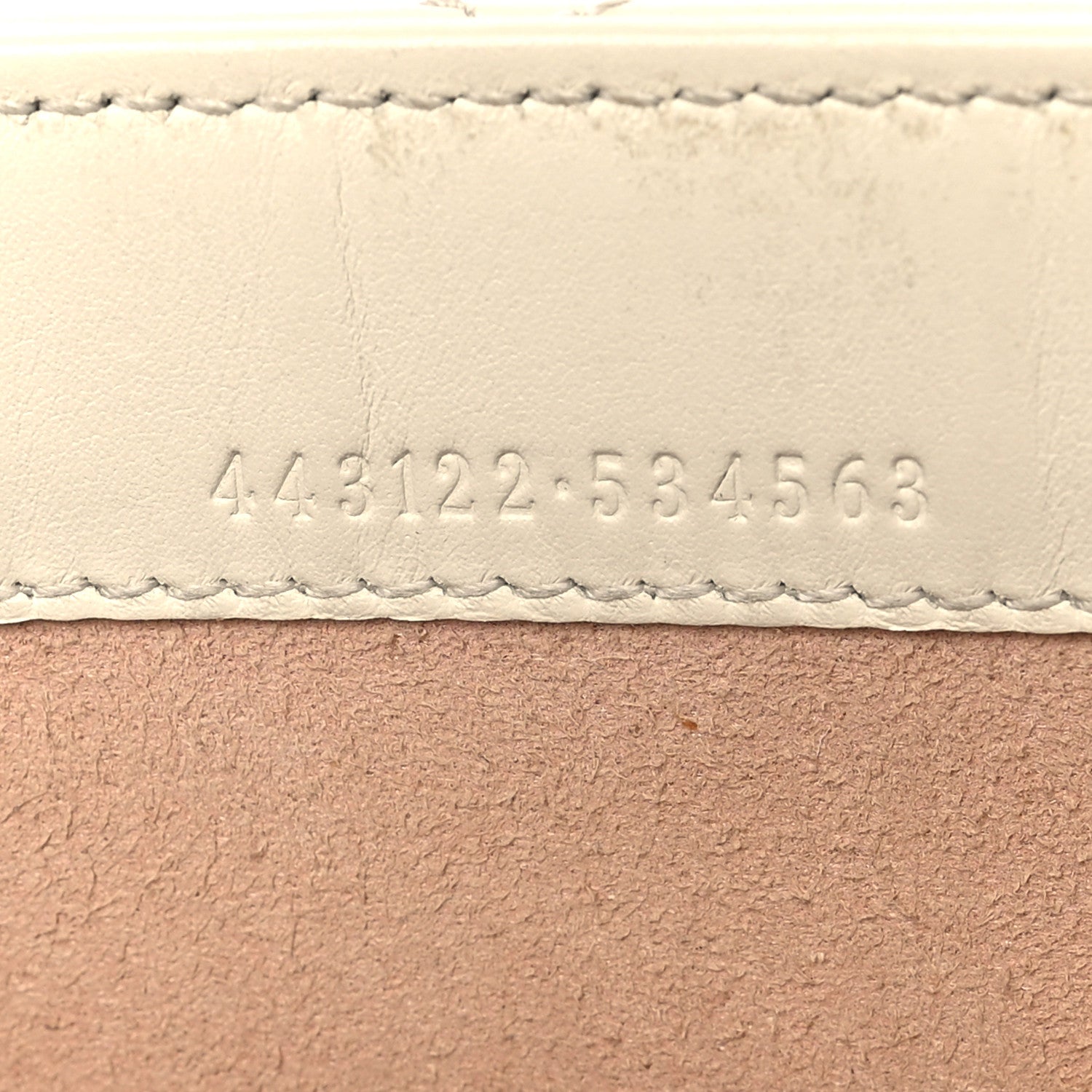 Gucci Calfskin Matelasse GG Marmont Chain Wallet Mystic White 7 of 9