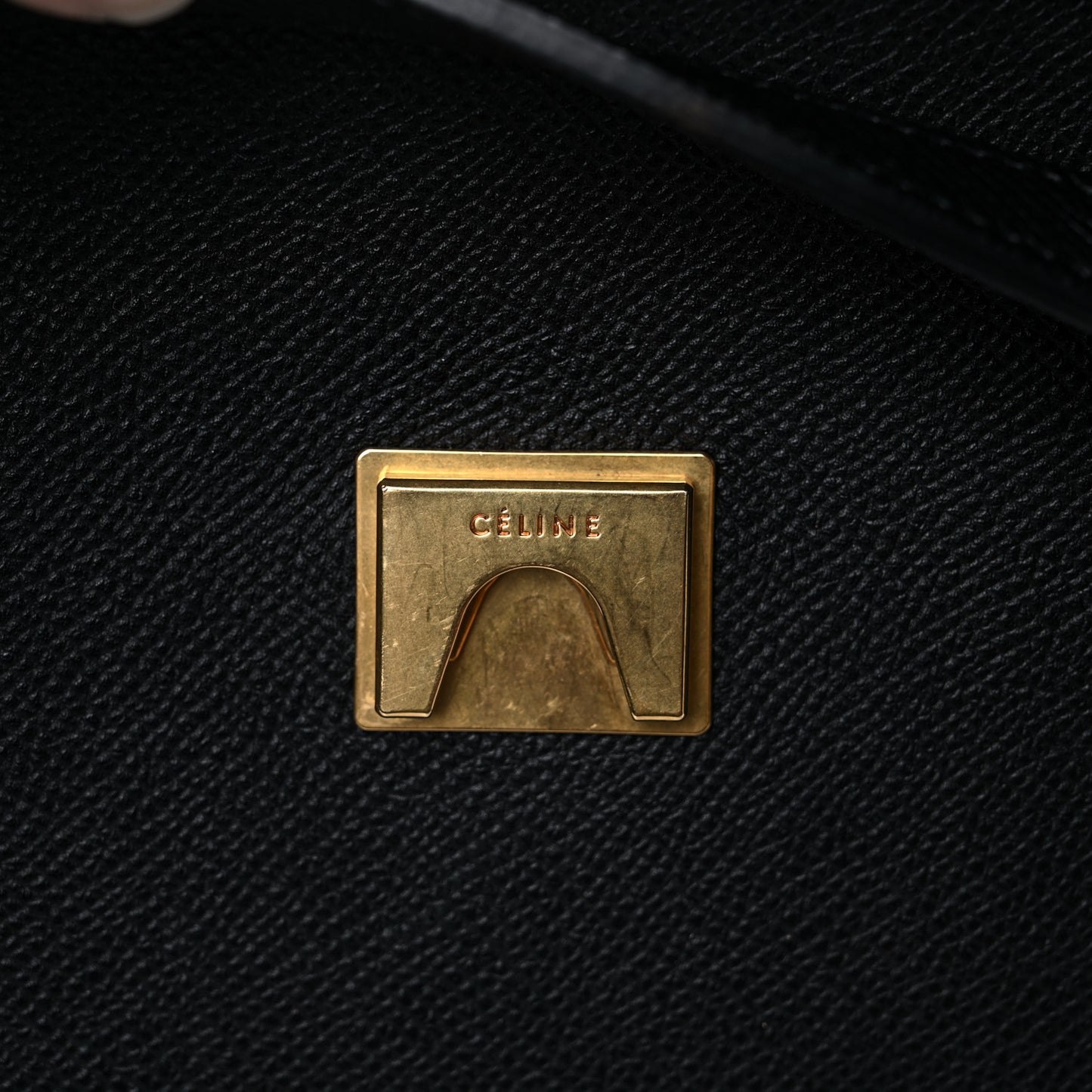 Grained Calfskin Small Belt Bag Black