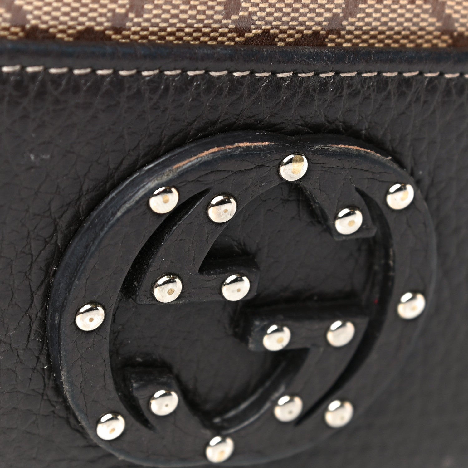 Gucci Calfskin Monogram Blondie Continental Wallet Dark Brown 6 of 11
