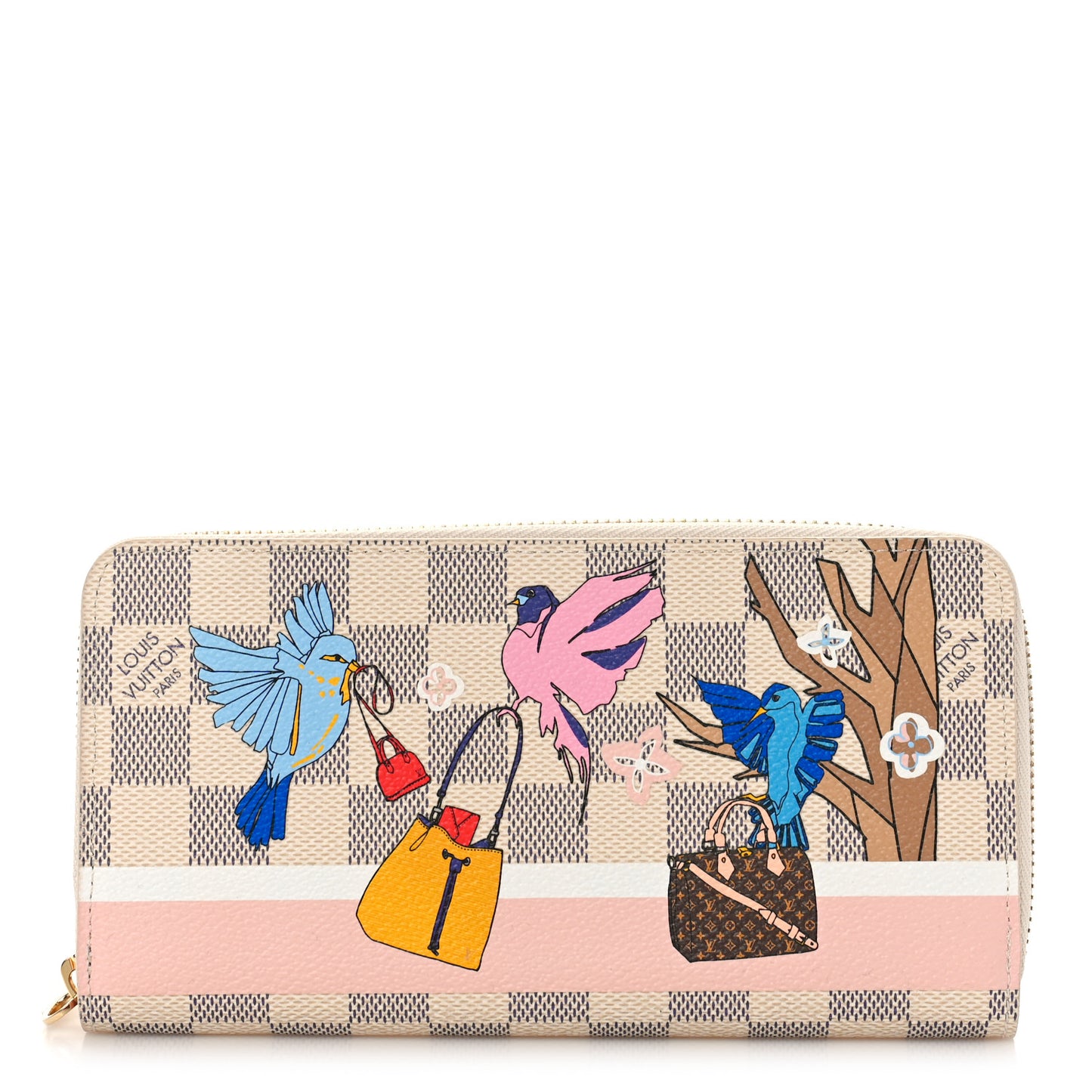 Damier Azur 2018 Christmas Animation Zippy Wallet