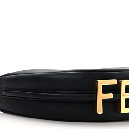 Fendi Vitello Grace Matte Nano Fendigraphy Hobo Charm Black 8 of 9