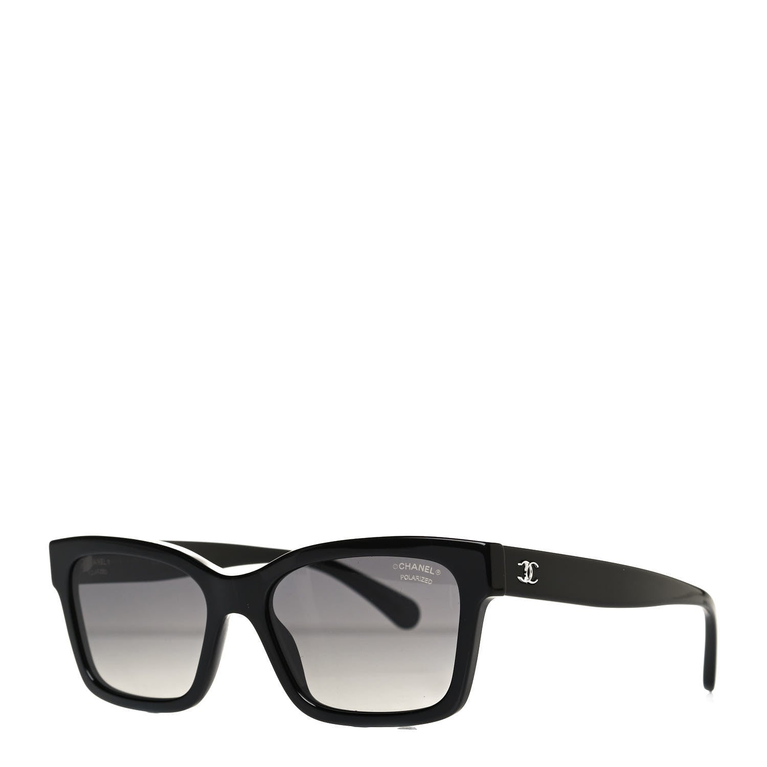 Chanel Acetate Polarized Square Sunglasses 5417 Black 1 of 9