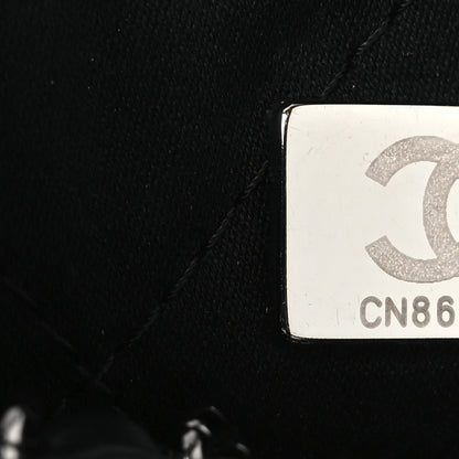 Chanel Denim Quilted Floral Print Mini Chanel 22 Black Grey 7 of 10