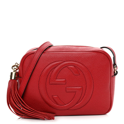 Gucci Pebbled Calfskin Small Soho Disco Bag Tabasco Red 1 of 11