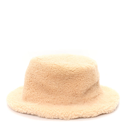 Hermes Shearling Womens Fauve Bucket Hat 57 Marron Tonka 5 of 8