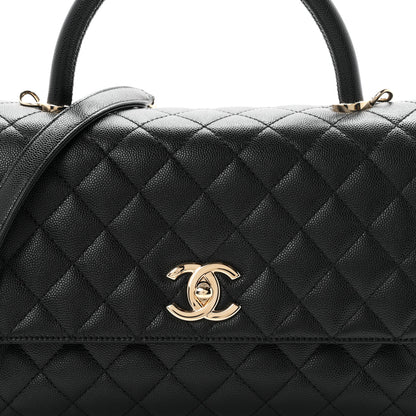 Chanel Caviar Quilted Small Coco Handle Flap Black 8 of 10