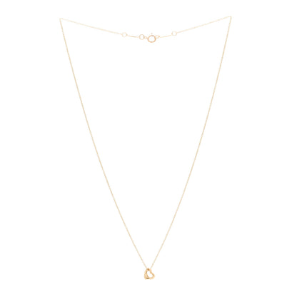 Tiffany 18K Yellow Gold 7mm Elsa Peretti Open Heart Pendant Necklace 3 of 7