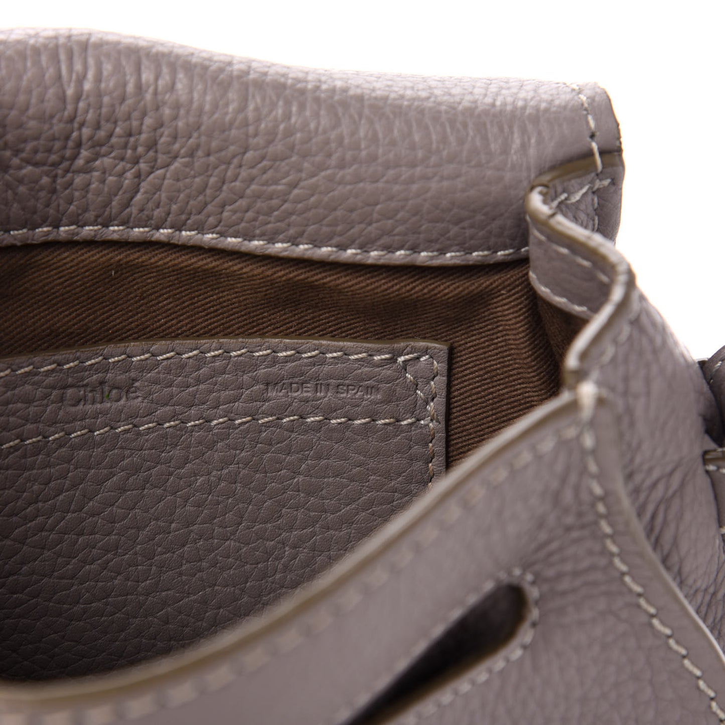 Calfskin Mini Marcie Round Crossbody Bag Cashmere Grey