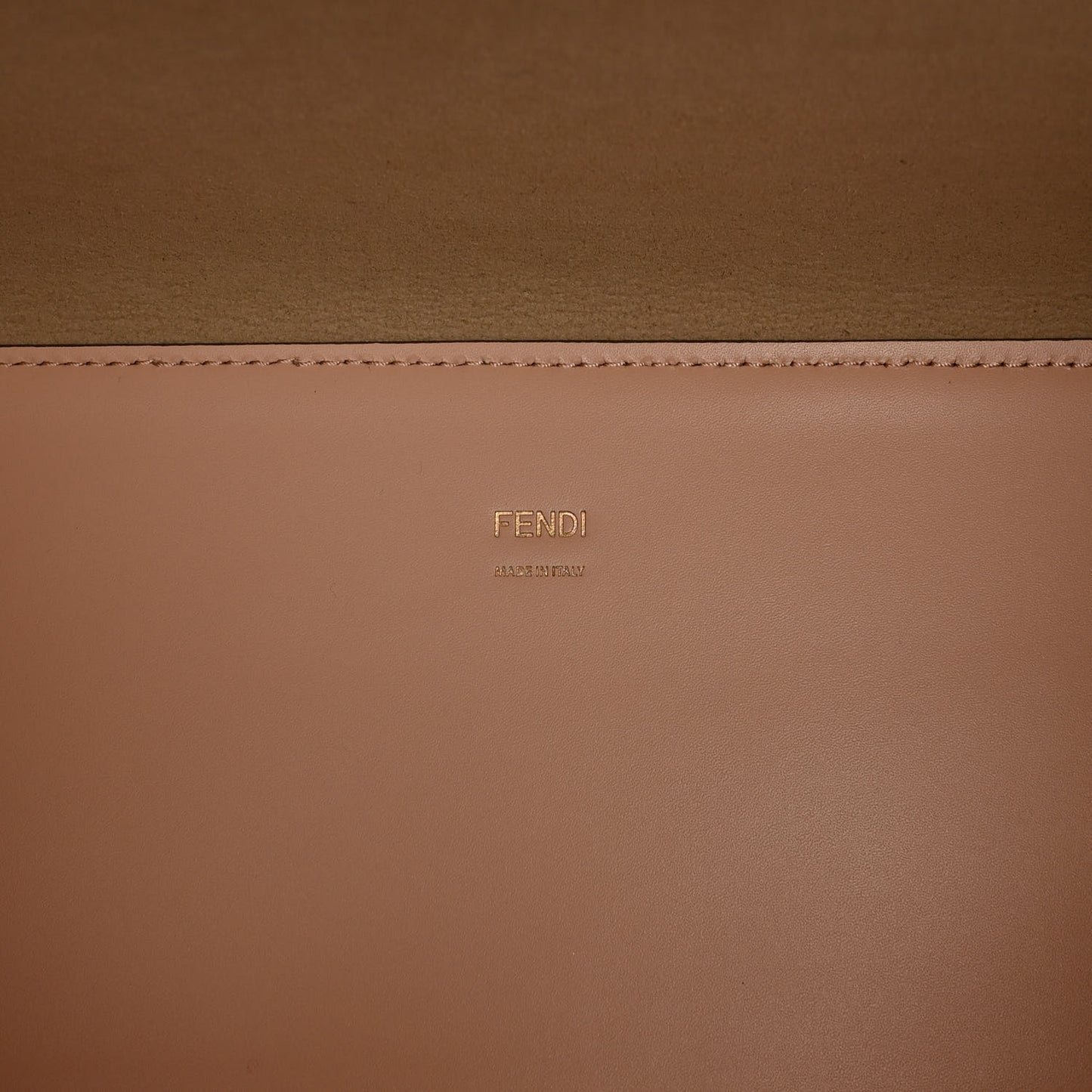 Vitello King Plexiglass Logo Embossed Medium Fendi Sunshine Shopper Tote Light Rose