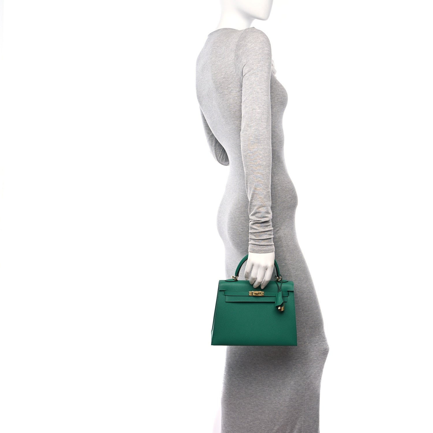 Hermes Epsom Kelly Sellier 25 Vert Vertigo 2 of 11