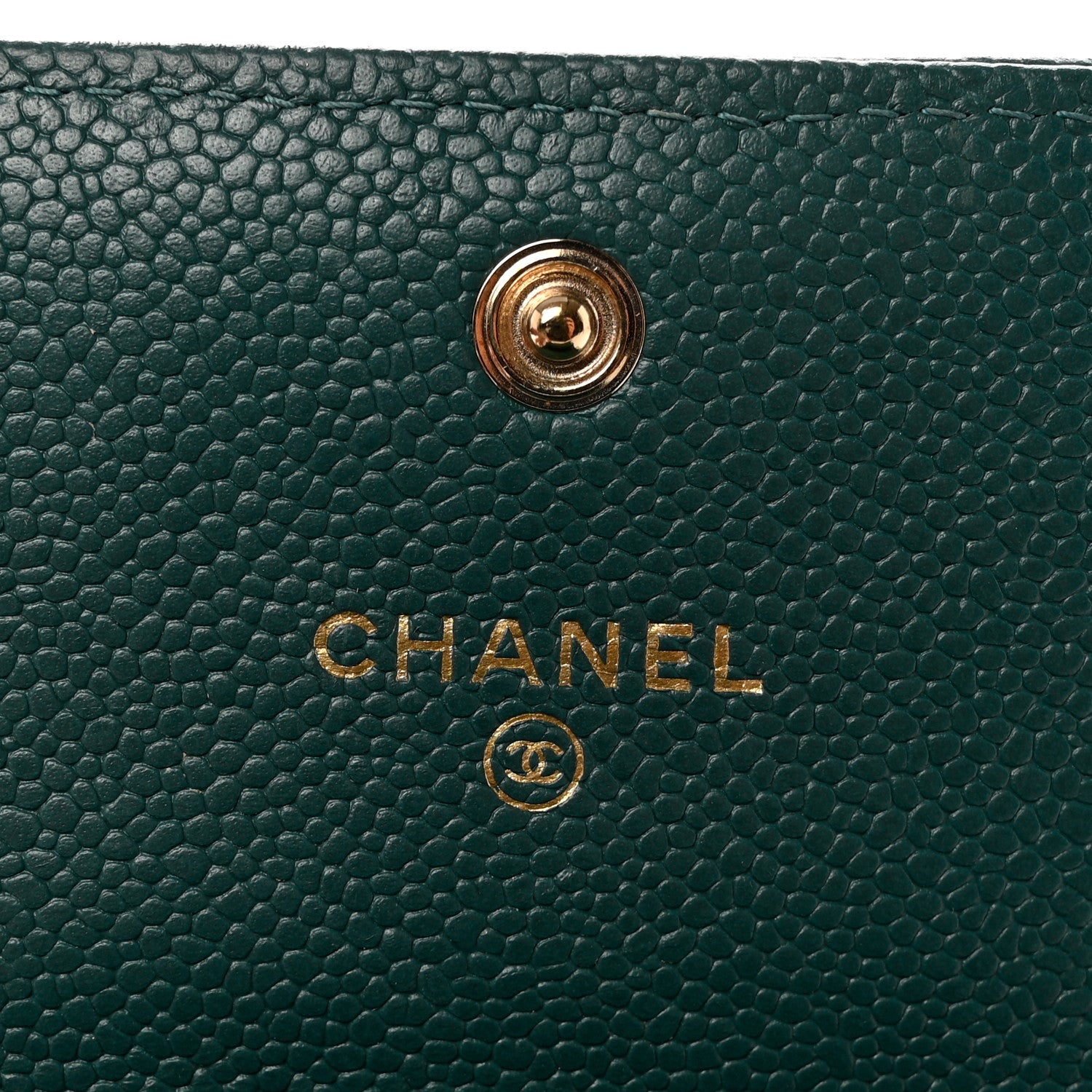 Chanel Caviar Quilted Boy Card Holder On Chain Green 6 of 8