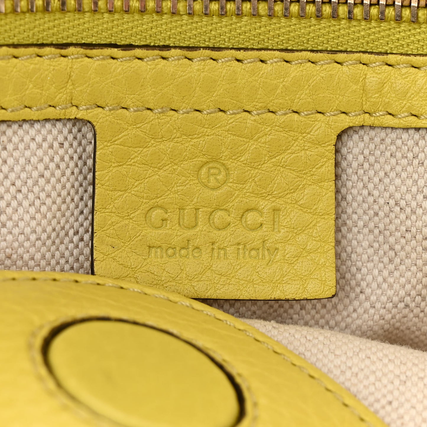Calfskin Large Bamboo Shopper Tote Citrus